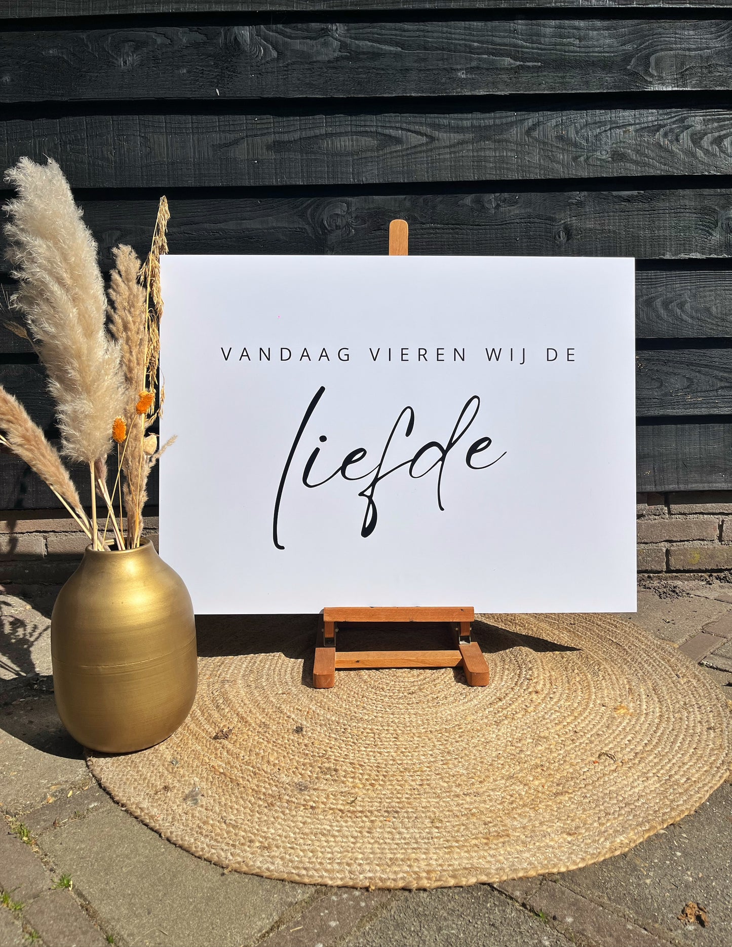Welkomstbord - Vandaag vieren wij de liefde
