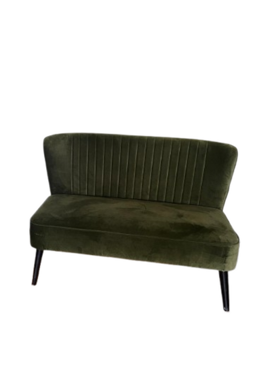 Groen velvet bankje
